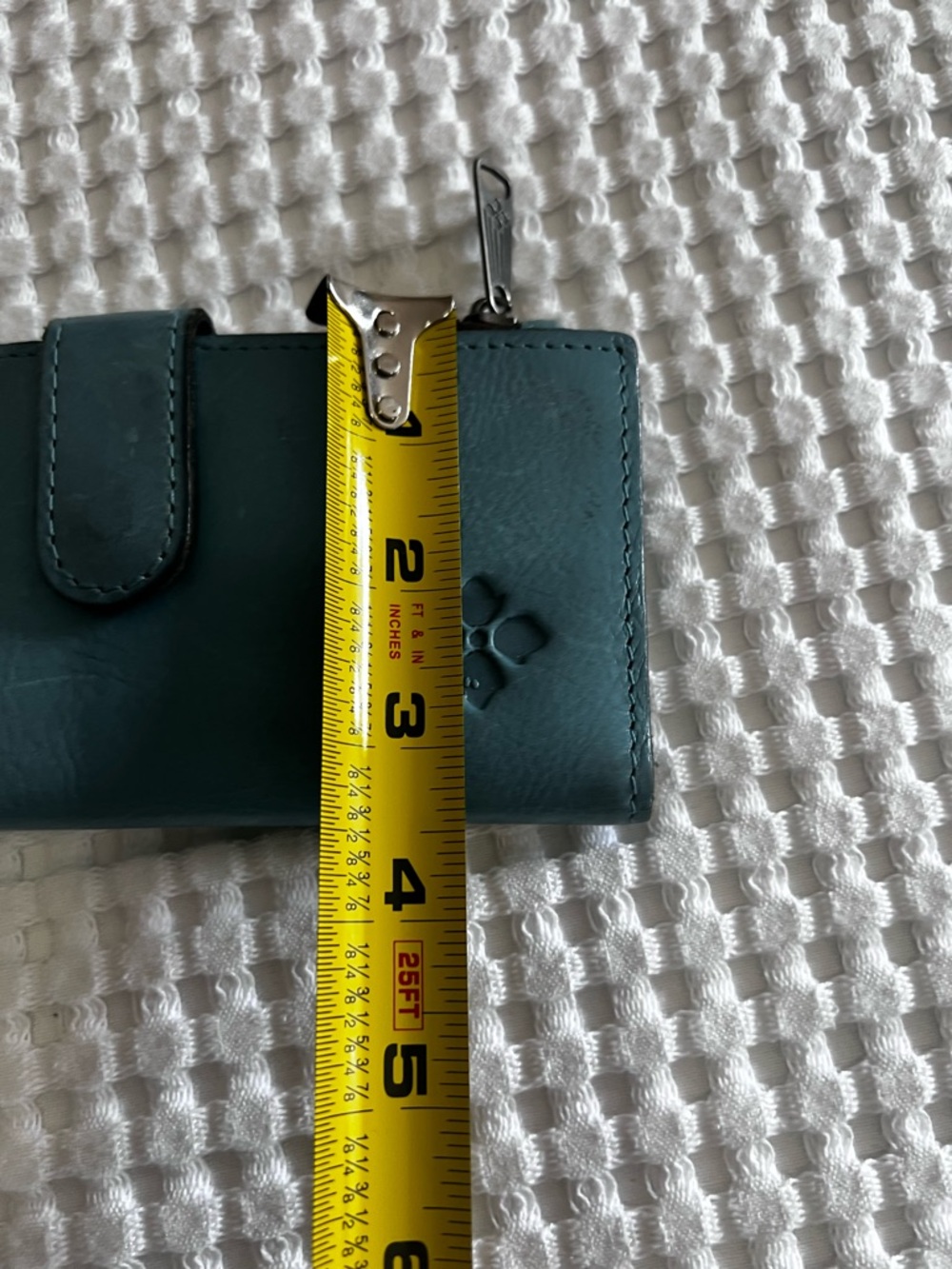 Patricia Nash Teal Leather Wallet with Snap Closure - Picture 7 of 8